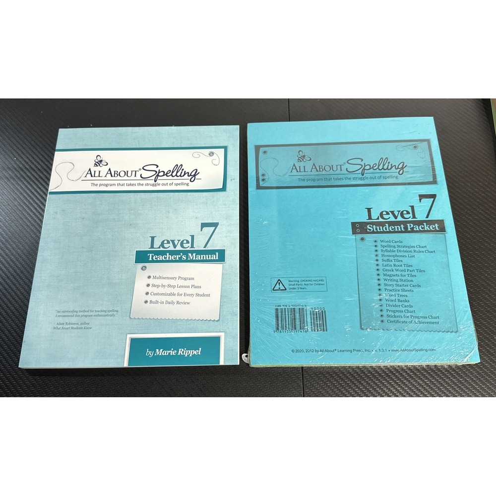 All About Spelling Level 7 Student Packet And Teacher's manual New